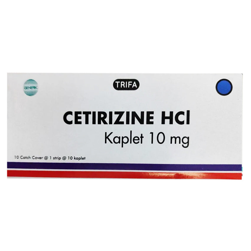Cetirizine 10 mg Obat Pereda Alergi - 100 Tablet [TRL]