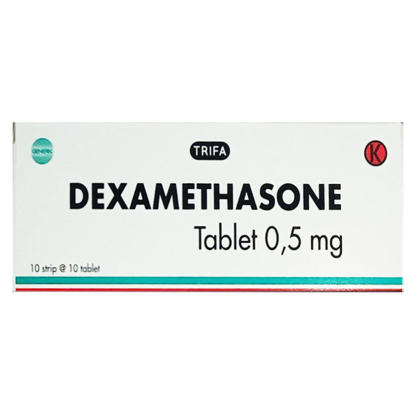 Dexamethasone 0.5 mg Obat Pereda Peradangan - 100 Tablet [TRL]