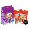 Egoji Chewy Rasa Blackcurrant Box - 50 Pcs | Free 2 Sachet Chewy Gummy Rasa Strawberry