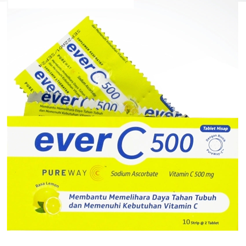 Ever-C Vitamin C 500 mg Rasa Lemon - 20 Tablet