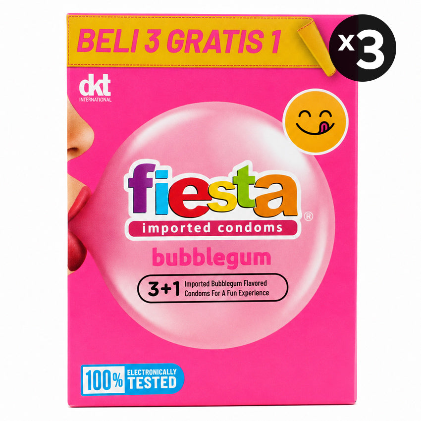 Fiesta Kondom Bubble Gum - 3 pcs (3 Box)