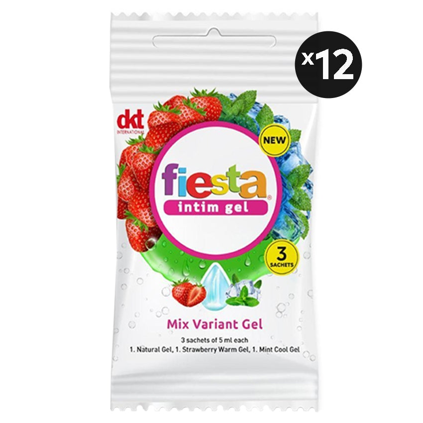 Gambar Fiesta Lubricant Mix Variant Gel - 36 Sachets Jenis Lubricant