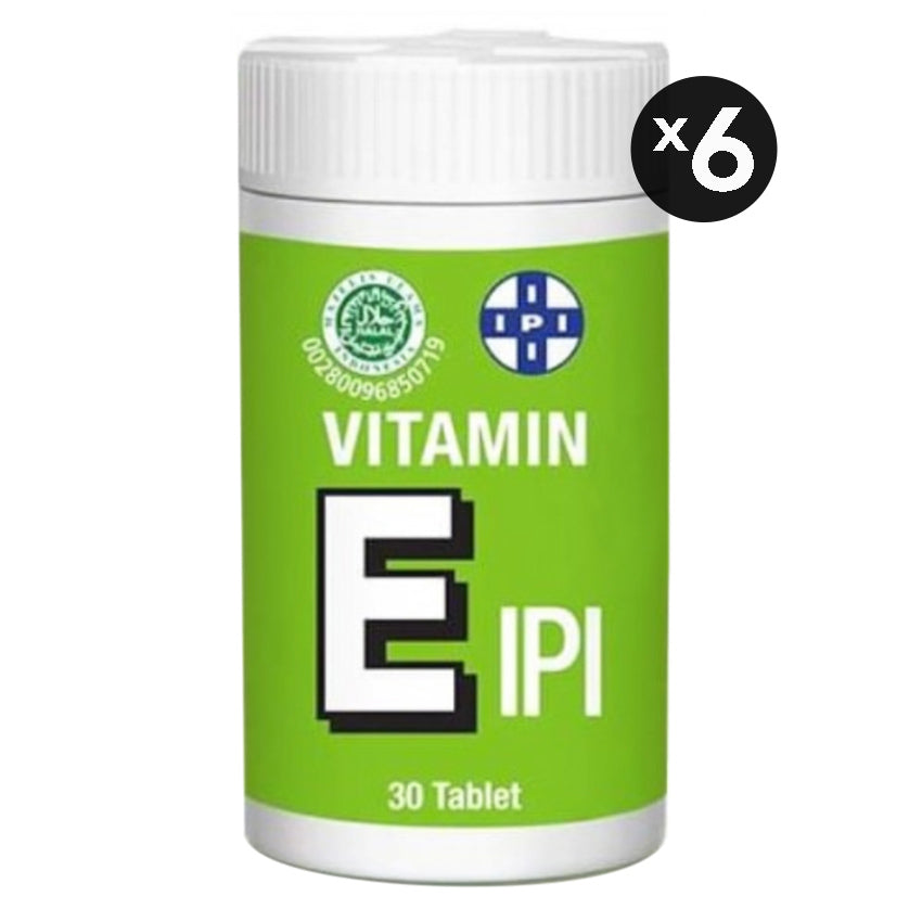 IPI Vitamin E 30 Tablet (6 Botol) - Suplemen Kesehatan Kulit