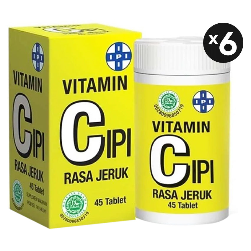 Ipi Vitamin C 45 Tablet (6 Botol) - Suplemen Kesehatan