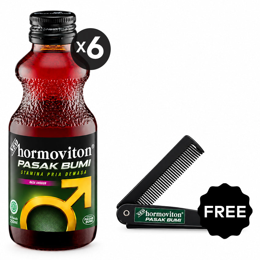 Special Package - NEO Hormoviton Pasak Bumi Liquid Anggur - 150 mL (6Pcs) + Get Free Sisir Lipat