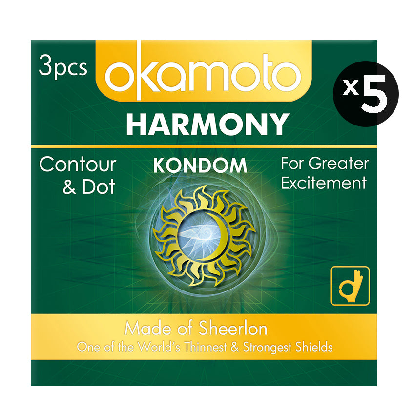 Okamoto Kondom Harmony - 3 Pcs (5 Box)