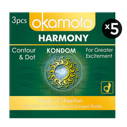 Gambar Okamoto Kondom Harmony - 3 Pcs (5 Box) Kondom
