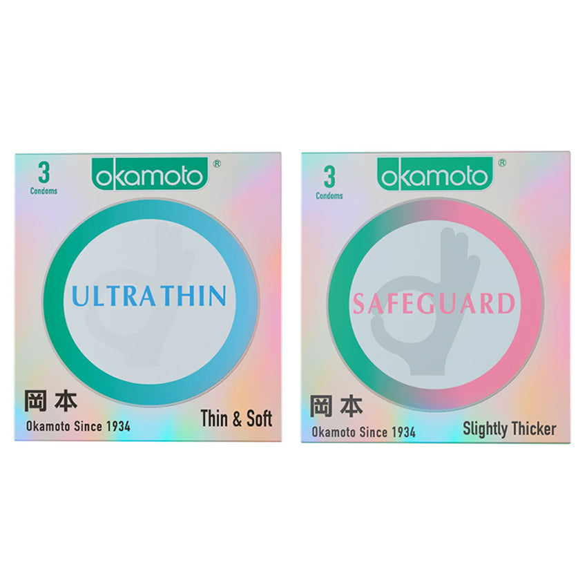 Okamoto Kondom Safeguard - 3 Pcs + Okamoto Ultra Thin - 3Pcs