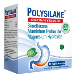 Gambar Polysilane Mint Obat Maag & Kembung - 40 Tablet Obat