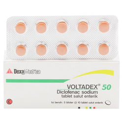 Gambar Diclofenac Sodium 50 mg Obat Pereda Nyeri - 10 Tablet [Dexa Medica] Obat