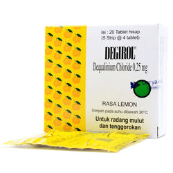 Gambar Degirol Tablet Hisap Radang Tenggorokan - 20 Tablet Obat