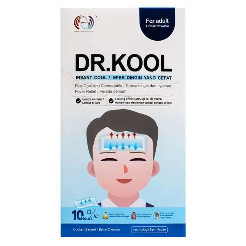 Gambar Dr. Kool Adult Plester Demam untuk Dewasa - 2 Pcs Jenis Suplemen Kesehatan