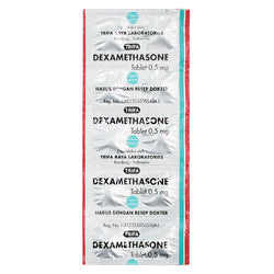 Gambar Dexamethasone 0.5 mg Obat Pereda Peradangan - 10 Tablet [Trifa] Obat