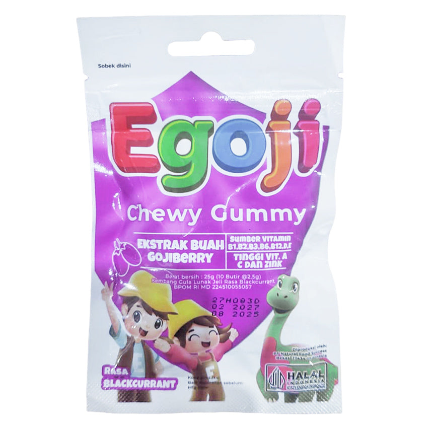 Egoji Chewy Gummy Rasa Blackcurrant - 10 Pcs