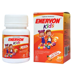 Gambar Enervon Kids Suplemen Kesehatan Anak - 21 Tablet Kunyah Suplemen Kesehatan