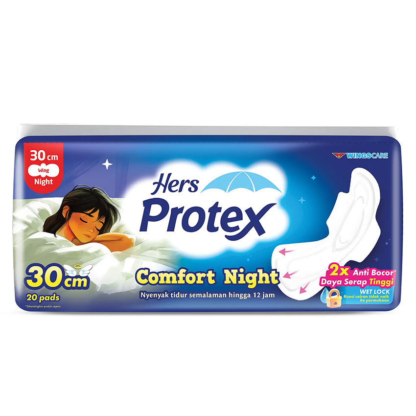 Gambar Hers Protex Comfort Night Wing 30 cm - 20 Pads Jenis Perawatan Ms V