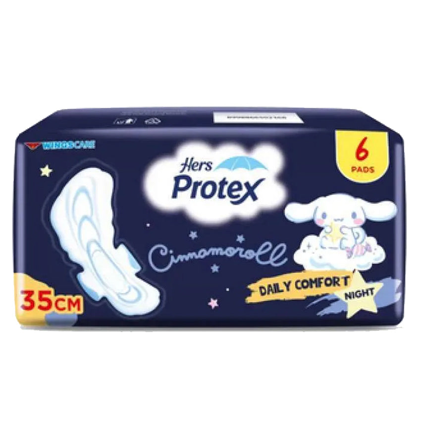 Gambar Hers Protex Daily Comfort Night Wing 35 cm - 6 Pads Perawatan Ms V