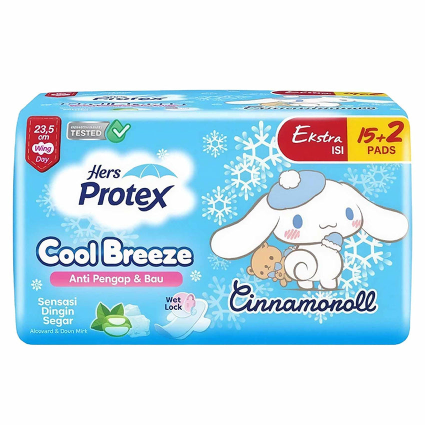 Hers Protex Cool Breeze Day Wing - 17 Pads