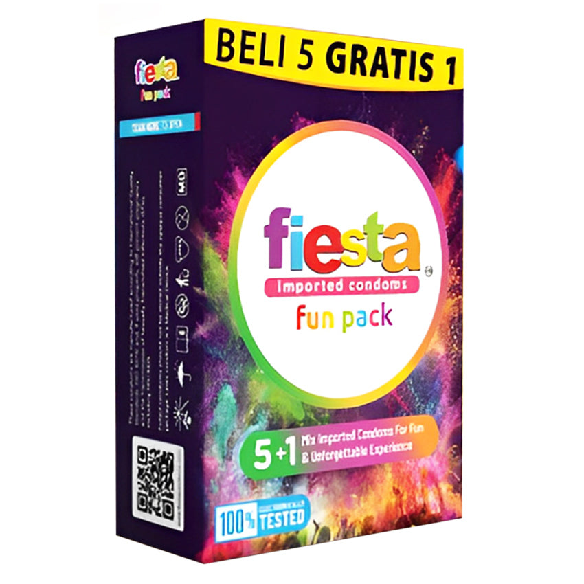 Gambar Fiesta Kondom Fun Pack - 6 Pcs Jenis Kondom