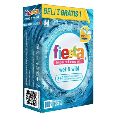 Fiesta Kondom Wet & Wild - 3 Pcs