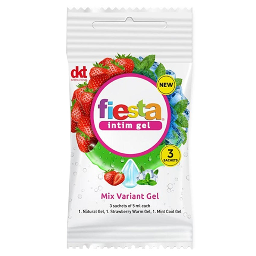 Gambar Fiesta Lubricant Mix Variant Gel - 3 Sachets Jenis Lubricant