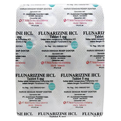 Gambar Flunarizine Hydrochloride 5 mg Obat Vertigo - 10 Tablet Obat