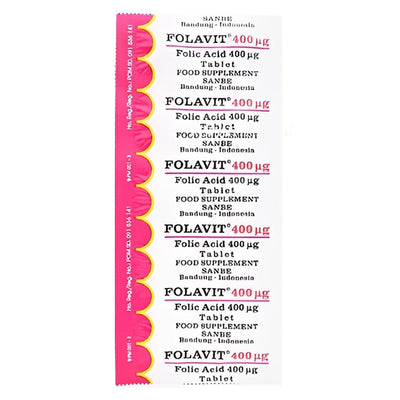 Folavit 400 mg Suplemen Masa Kehamilan - 10 Tablet