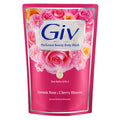 Gambar Giv Damask Rose & Cherry Blossom Body Wash Pouch - 450 mL Jenis Perawatan Tubuh