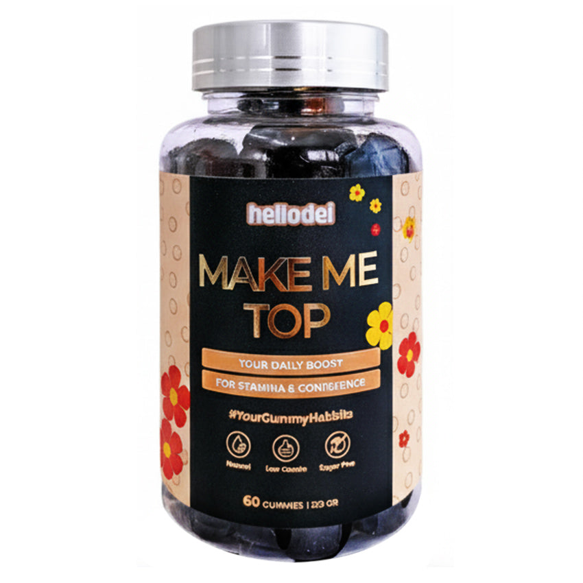 Gambar Hellodei Make Me Top for Stamina & Confidence - 60 Gummies Jenis Suplemen Kesehatan
