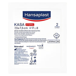 Gambar Hansaplast Kasa Steril 7.5 x 7.5 cm - 2 Sheets Suplemen Kesehatan