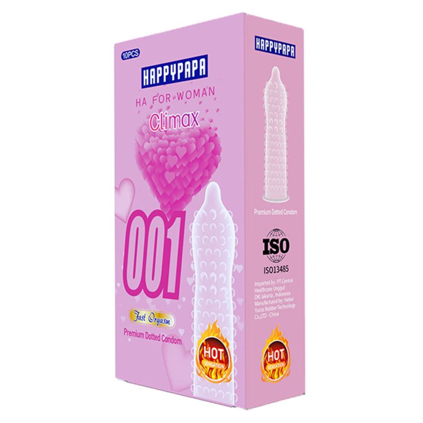 Happypapa Kondom 001 Gerigi Hot - 10 Pcs