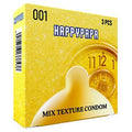 Happypapa Kondom 001 Gerigi Pipa Ice Gold - 3 Pcs