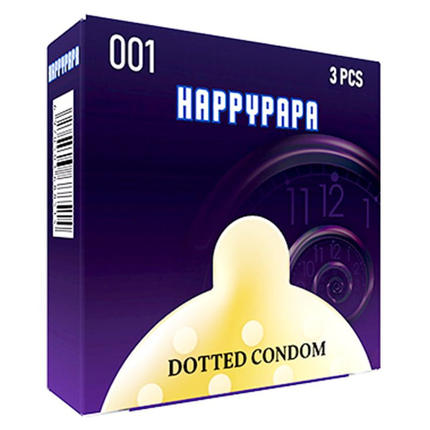 Happypapa Kondom 001 Gerigi Ice Ungu - 3 Pcs