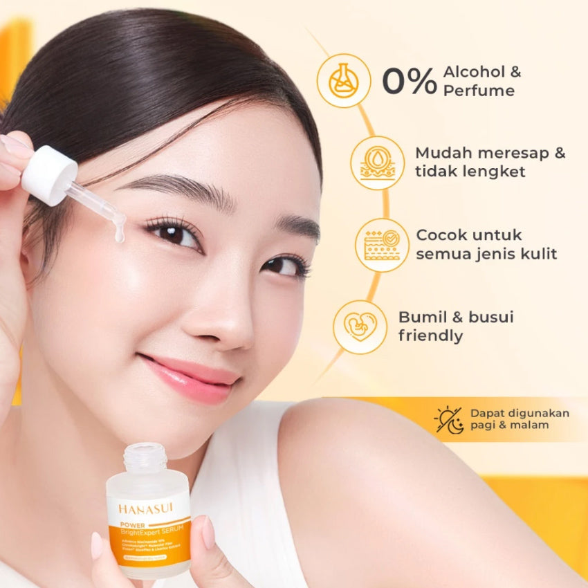 Hanasui Power Bright Expert Serum untuk Mencerahkan Wajah - 20 mL