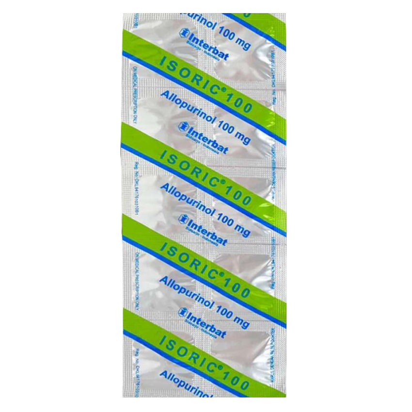 Gambar [RESEP] Isoric 100 mg Obat Asam Urat- 10 Tablet [Interbat] Jenis Obat
