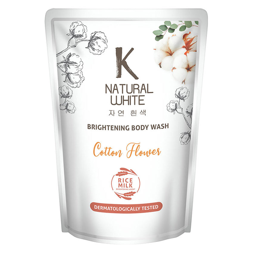 Gambar K Natural White Cotton Flower Body Wash Pouch- 420 mL Jenis Perawatan Tubuh