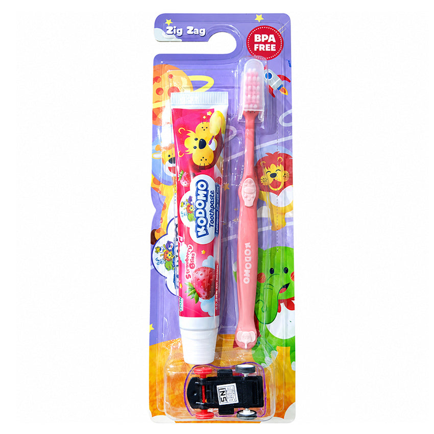 Kodomo Zigzag 2in1 Toothbrush & Toothpaste - 1 Pcs