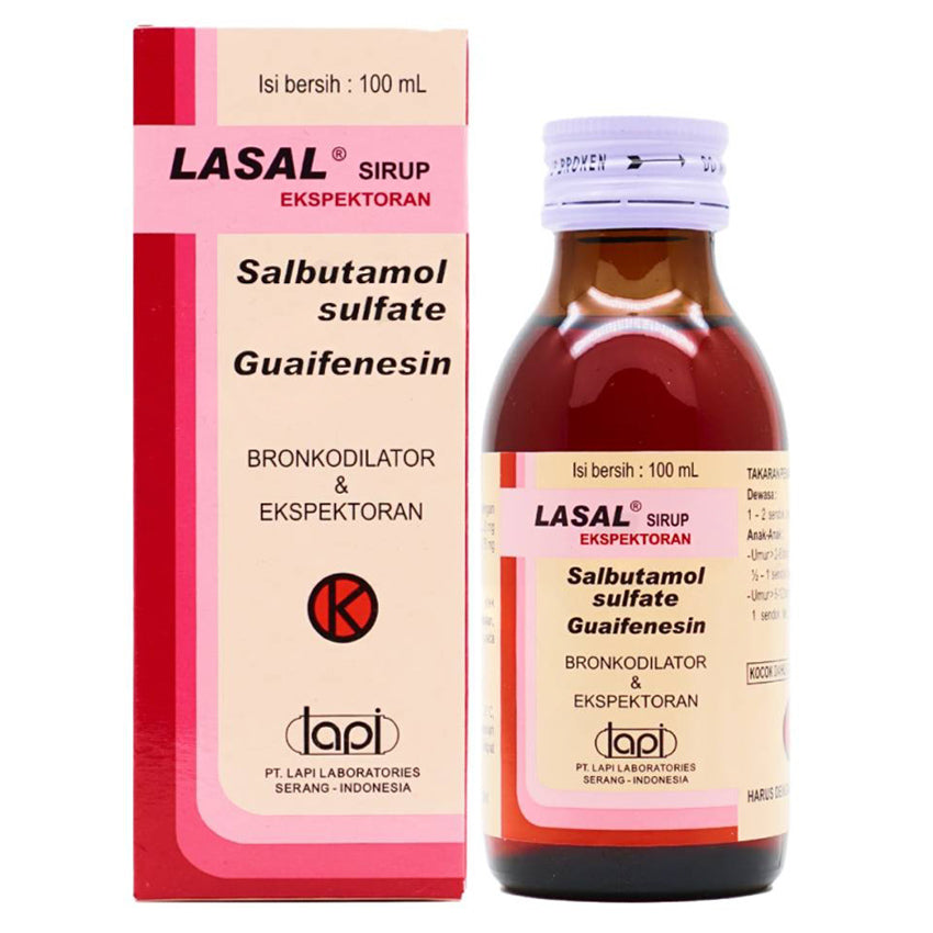 Gambar Lasal Expectorant Sirup Obat Batuk Berdahak & Sesak Napas - 100 mL Jenis Obat