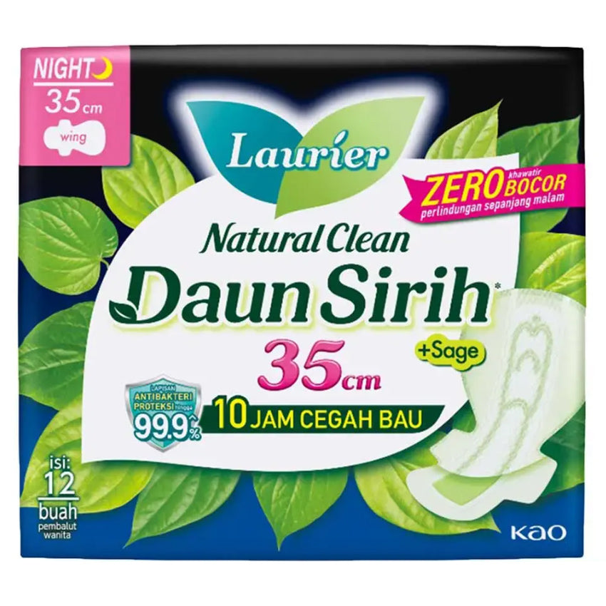 Gambar Laurier Natural Clean Night Wing 35 cm - 12 Pads Jenis Perawatan Ms V