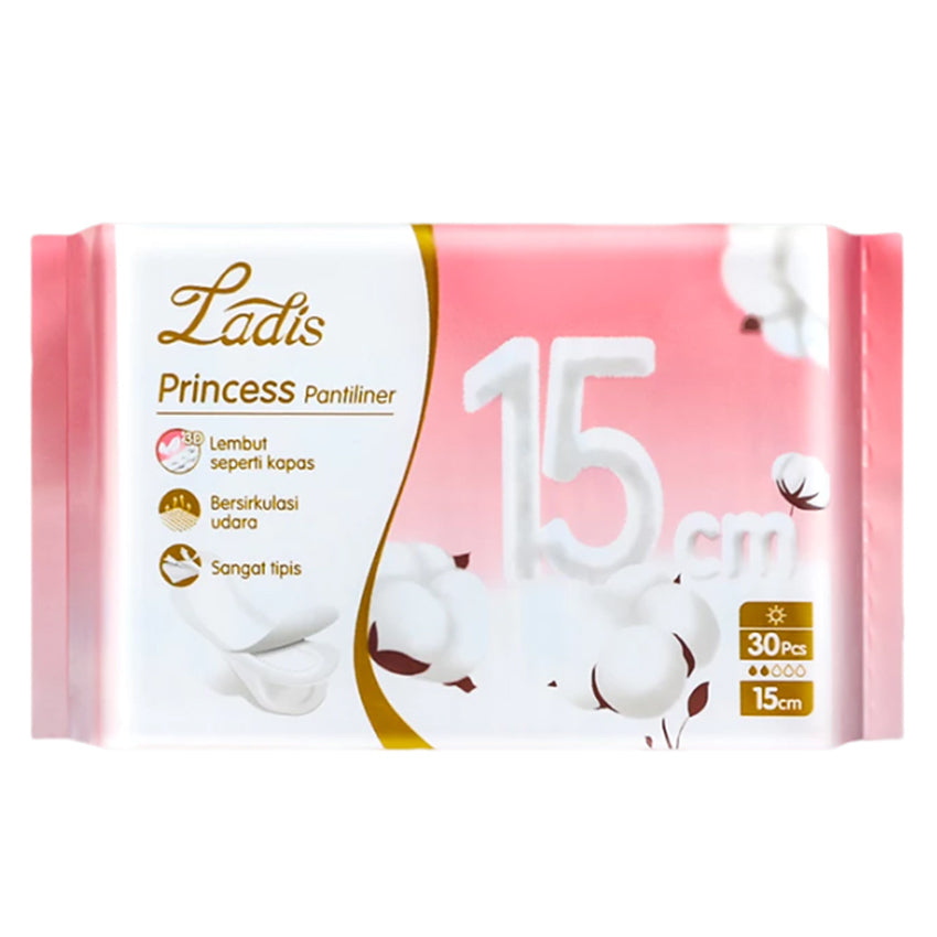 Ladis Princess Pantyliner 15 cm - 30 Pads