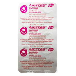 Gambar Lipitor 10 mg Obat Kolesterol - 10 Tablet [Pfizer] Obat