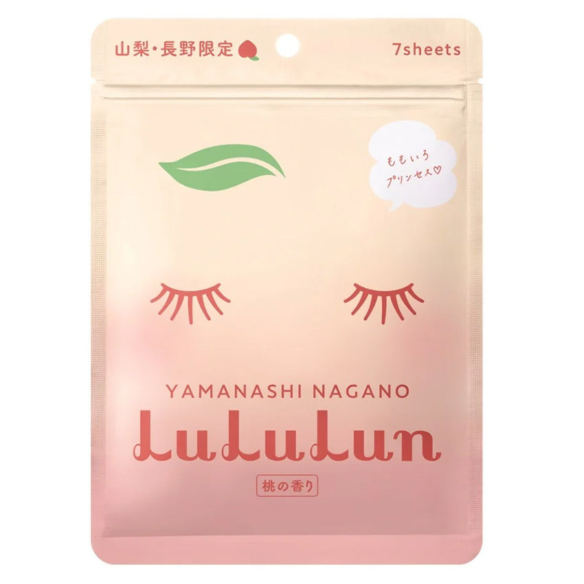 Lululun Yamanashi Nagano Peach Sheet Mask - 7 Sheets
