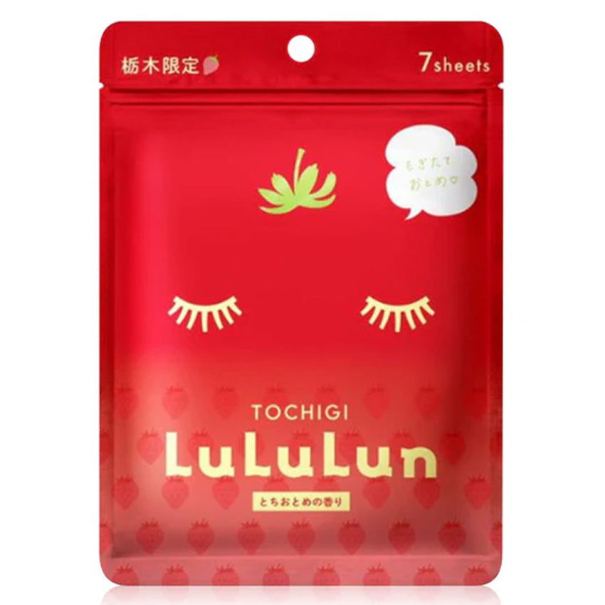 Gambar Lululun Tochigi Strawberry Sheet Mask - 7 Sheets Perawatan Wajah