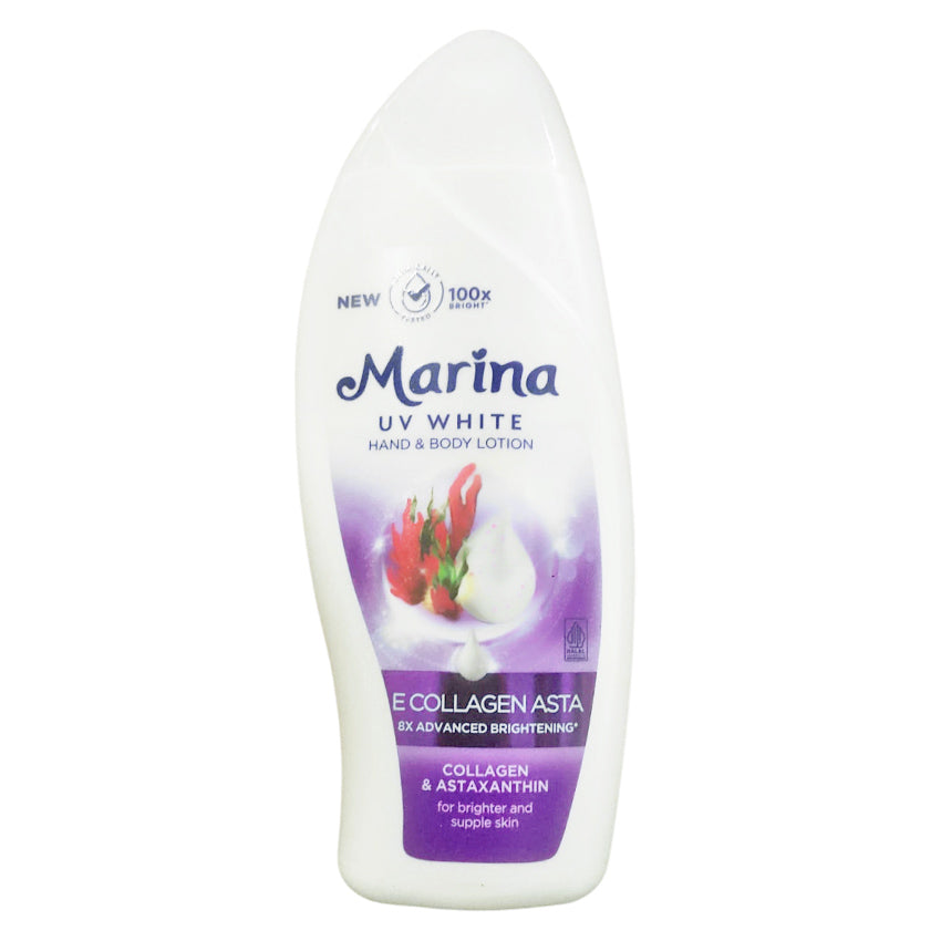 Marina Handbody Lotion UV White E Collagen Asta - 185 mL