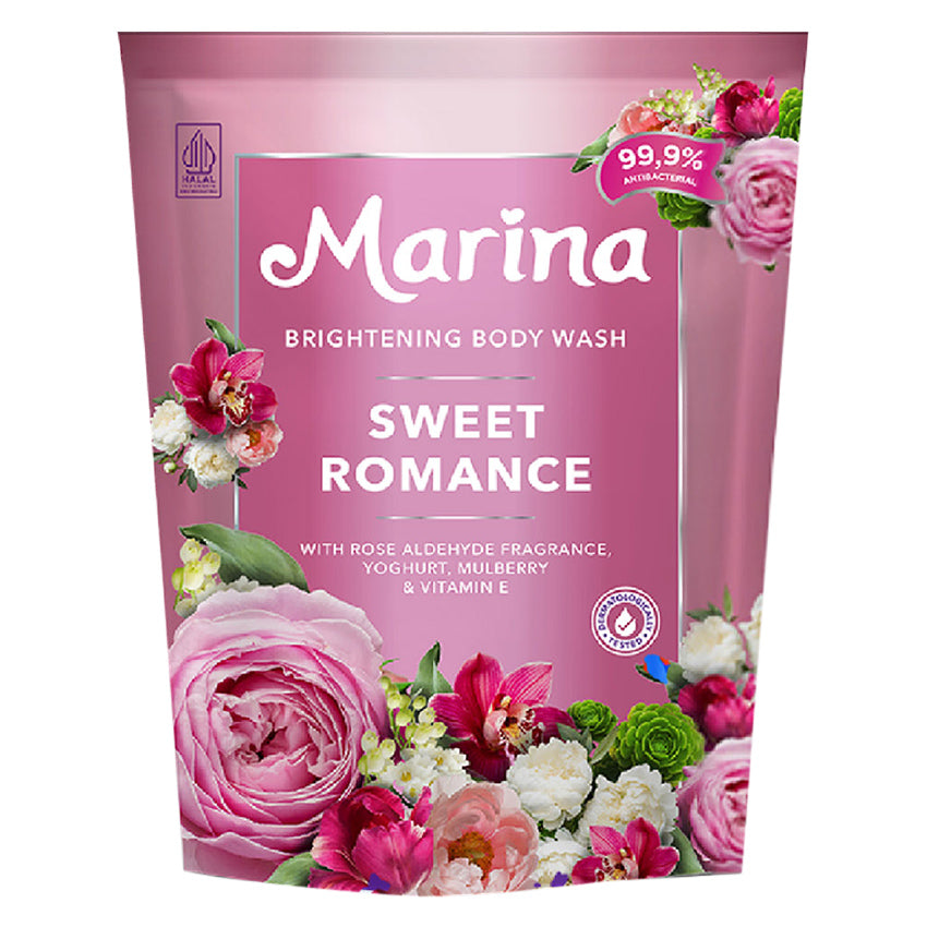 Marina Brightening Sweet Romance Brightening Body Wash Pouch - 400 mL