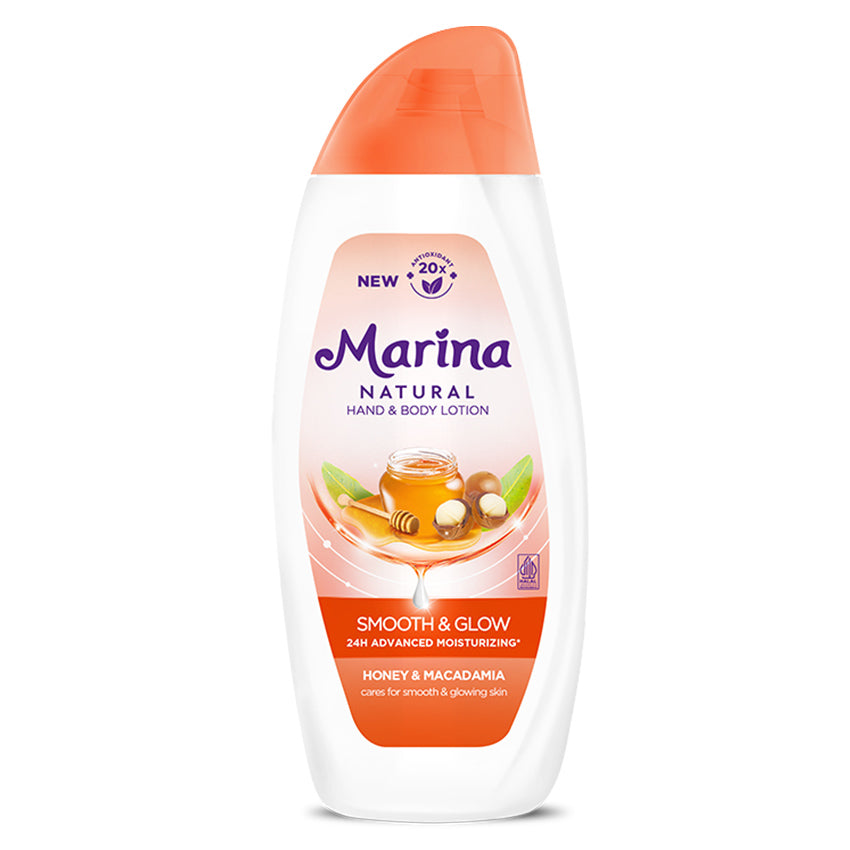 Marina Handbody Lotion Natural Smooth & Glow - 335 mL