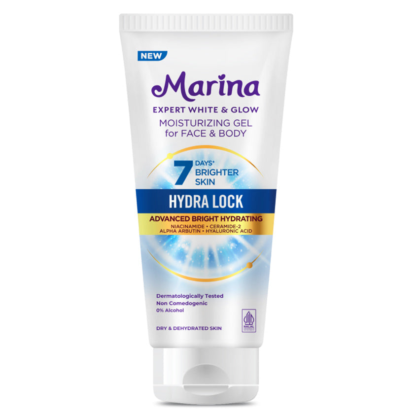 Marina Expert White & Glow Moisturizing Gel for Face & Body Hydra Lock - 170 mL