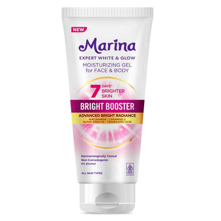 Marina Expert White & Glow Moisturizing Gel for Face & Body Bright Booster - 100 mL