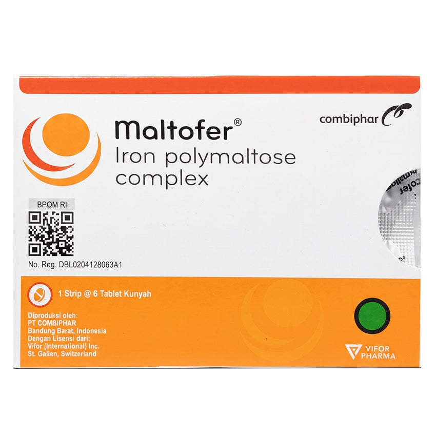Maltofer Tablet Kunyah Obat Anemia - 6 Tablet