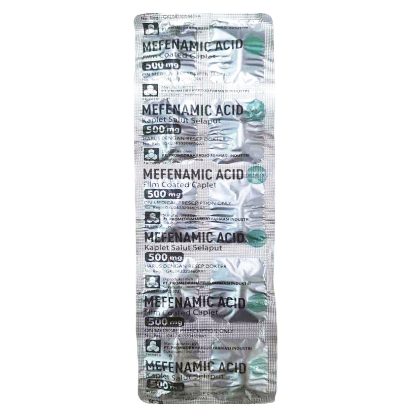 Mefenamic Acid 500mg Obat Pereda Nyeri - 10 Kaplet [Promed]